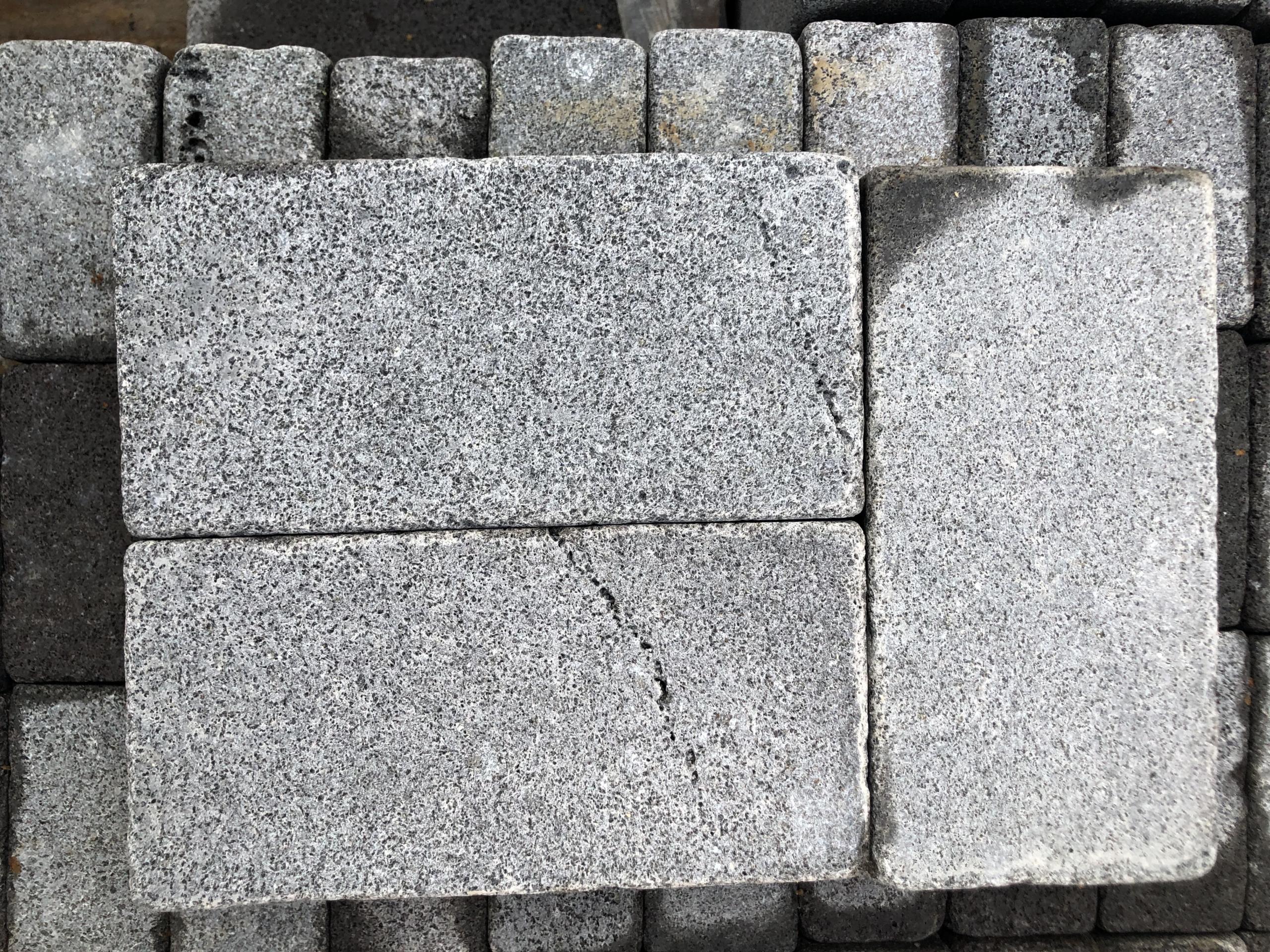 Black Basalt Sawn & Tumbled Setts