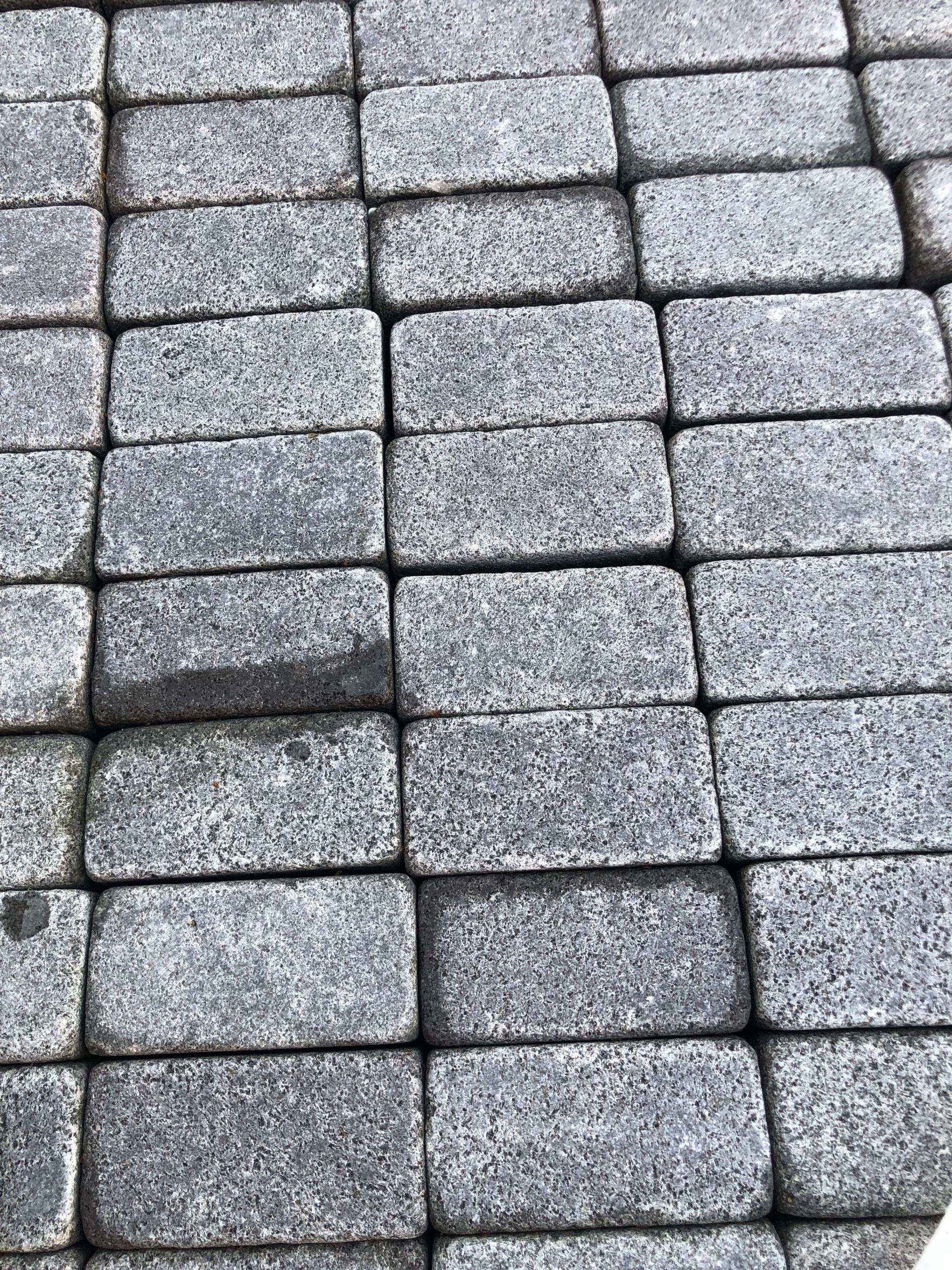 Black Basalt Sawn & Tumbled Setts - Sample 100x100x50mm