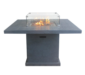 Travertine Top Firepit Bar
