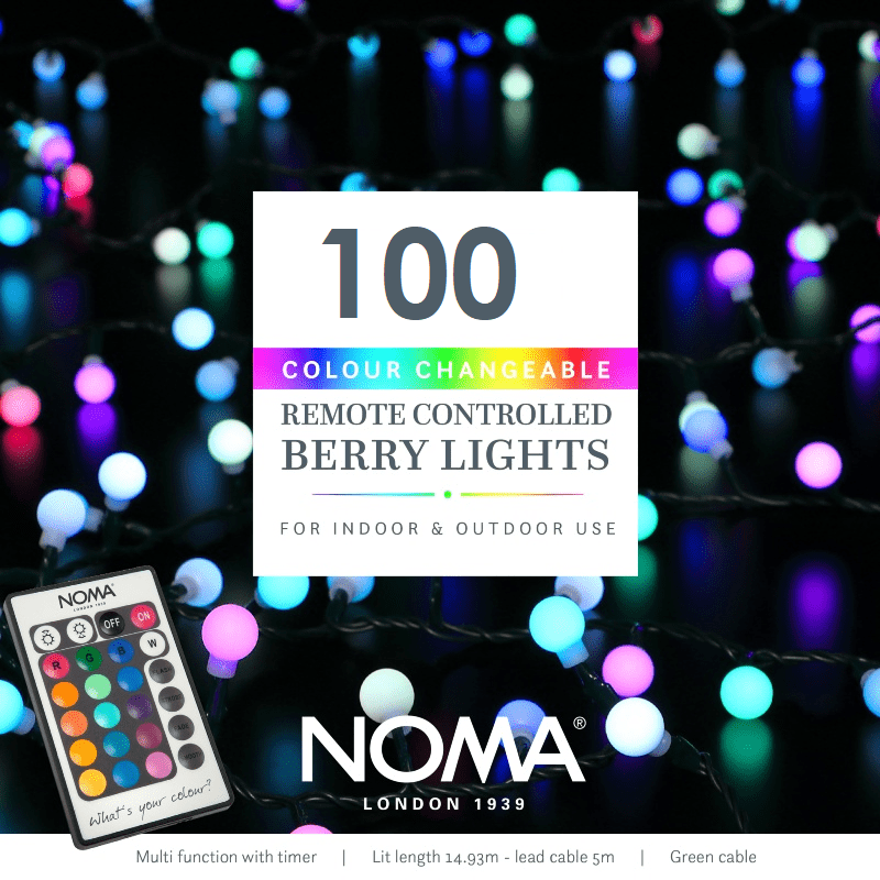 100 Colour Changeable Remote Controlled Berry Lights
