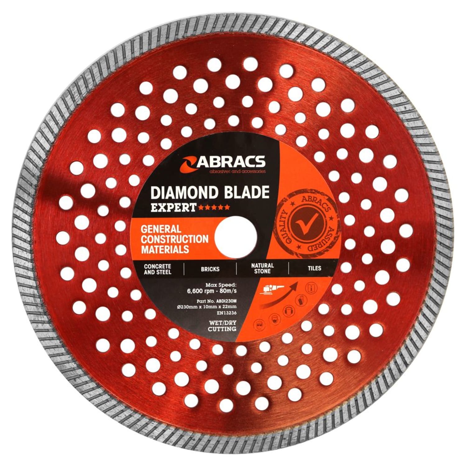 Dynamo Expert Dia Disc 230mm x 22mm (9") ABRACS