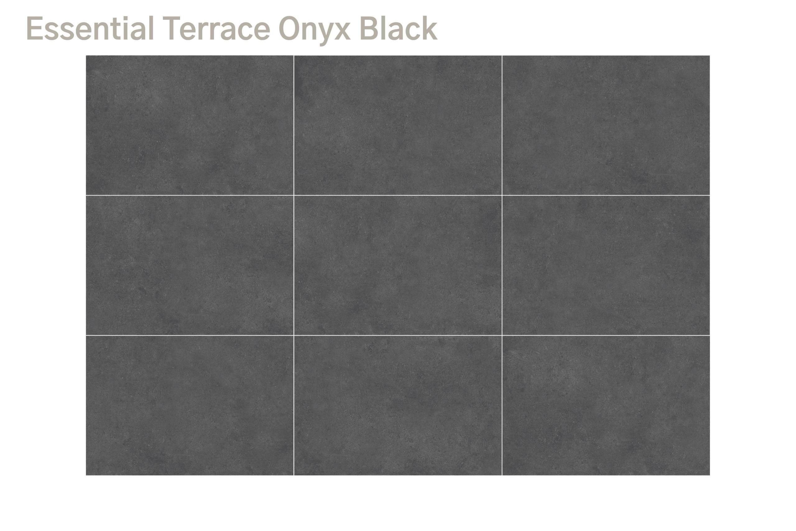 Essential Terrace Porcelain 16mm Onyx Black