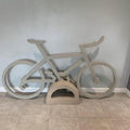 Grey Bicycle with Buff Stand