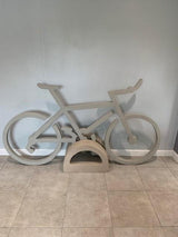 Grey Bicycle with Buff Stand