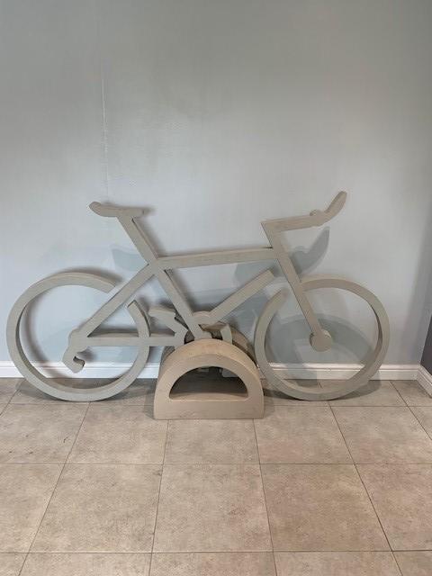 Grey Bicycle with Buff Stand