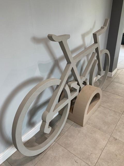 Grey Bicycle with Buff Stand