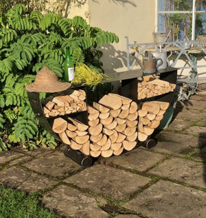 Travertine Top Firepit Bar Application Photo