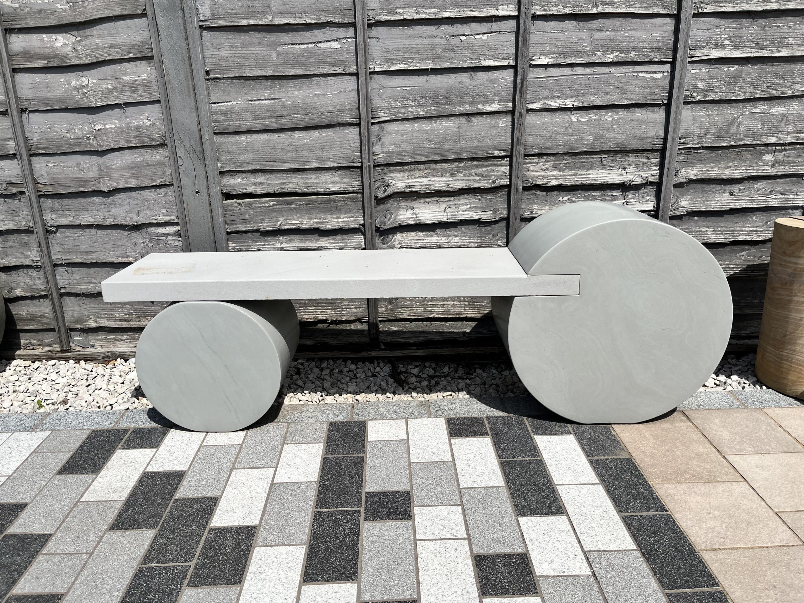 Sawn Grey Bench