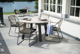 Scandic 4 Seat dining set with 130cm Derby Teak Top Table