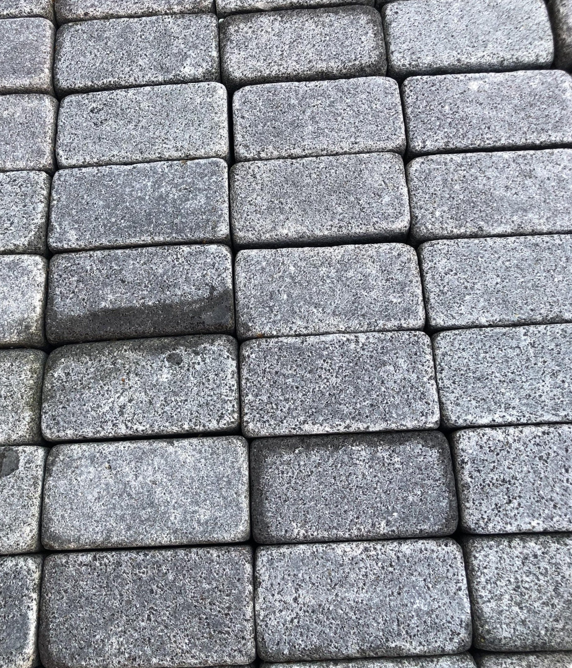 Black Basalt Sawn & Tumbled Setts - Sample 100x100x50mm