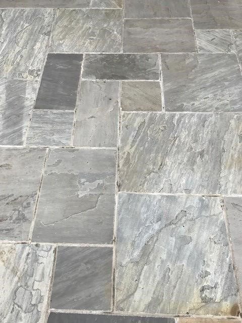 Brown Riven Sandstone Hearth Application Photo