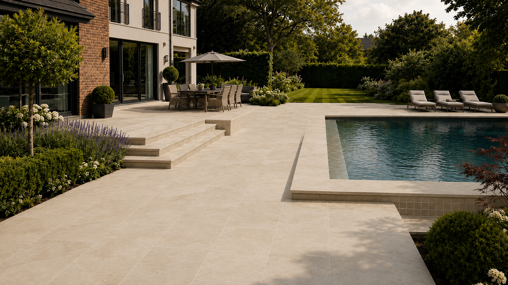 Landscape Ivory Pool Riser High-Res Swatch