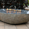 Long Granite Boulder Firepit