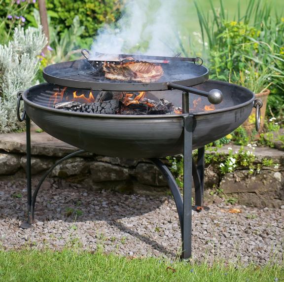 Plain Jane Firepit with Swing Arm